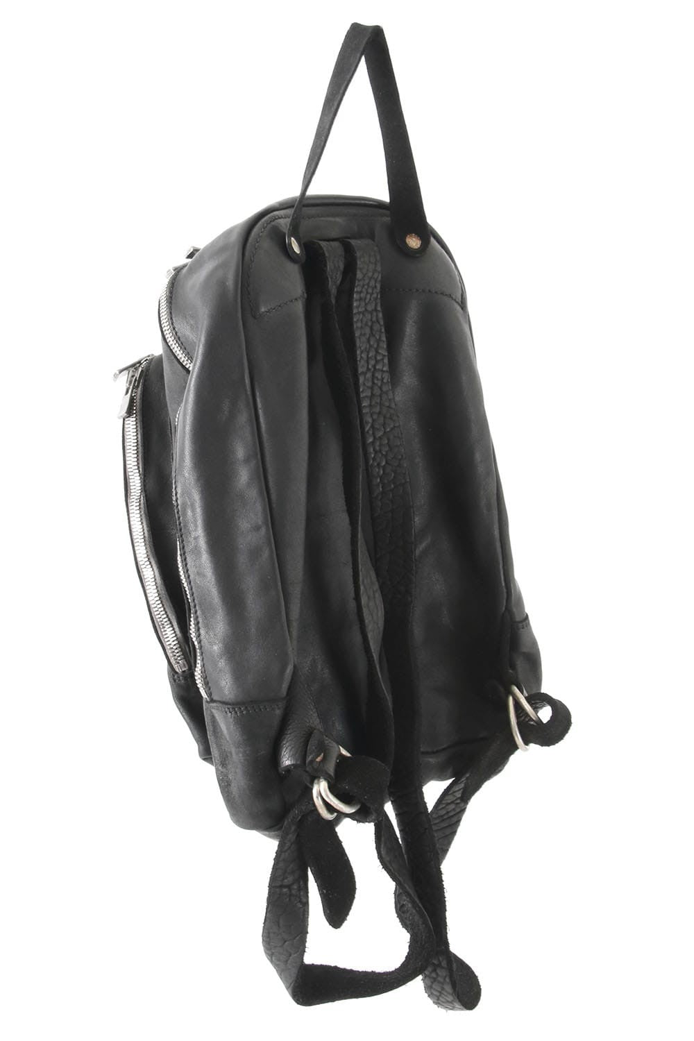 Soft Horse Leather Back Pack - DBP05 - BLACK