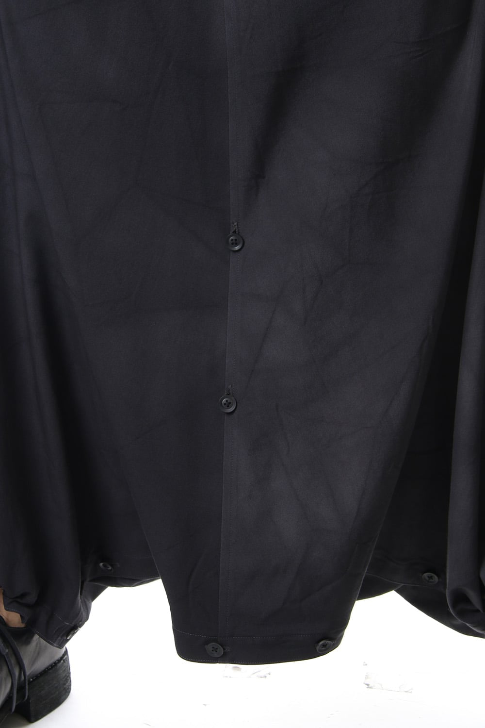 Sarouel Skirt Uneven Dyeing Wrinkled Gabardine 