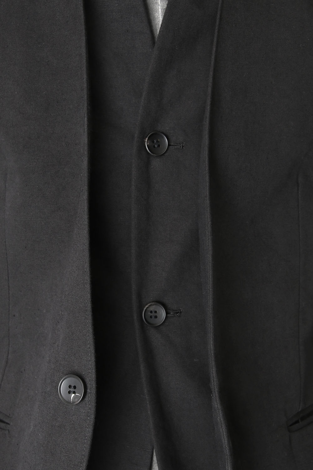 Layered Collarless Tailored Jacket Black