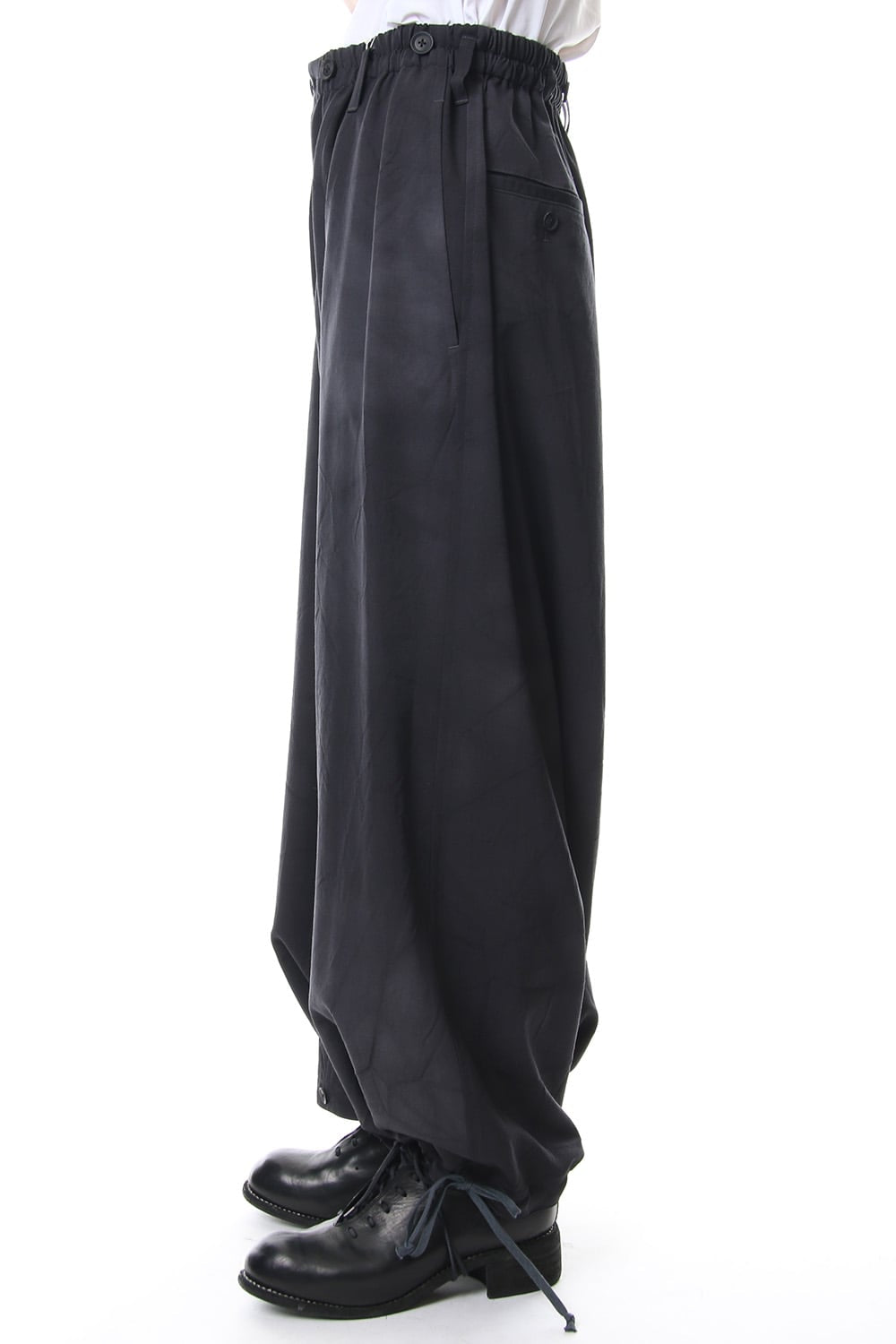 Sarouel Skirt Uneven Dyeing Wrinkled Gabardine 