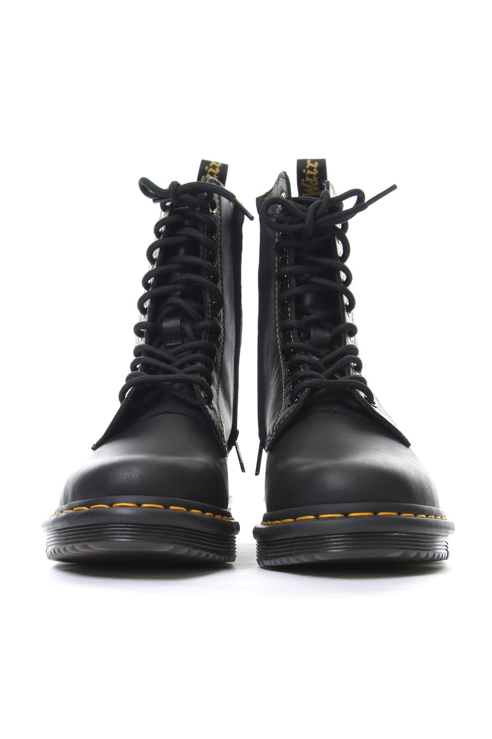 10 EYE CUBE FLEX Matte Black Leather Boots