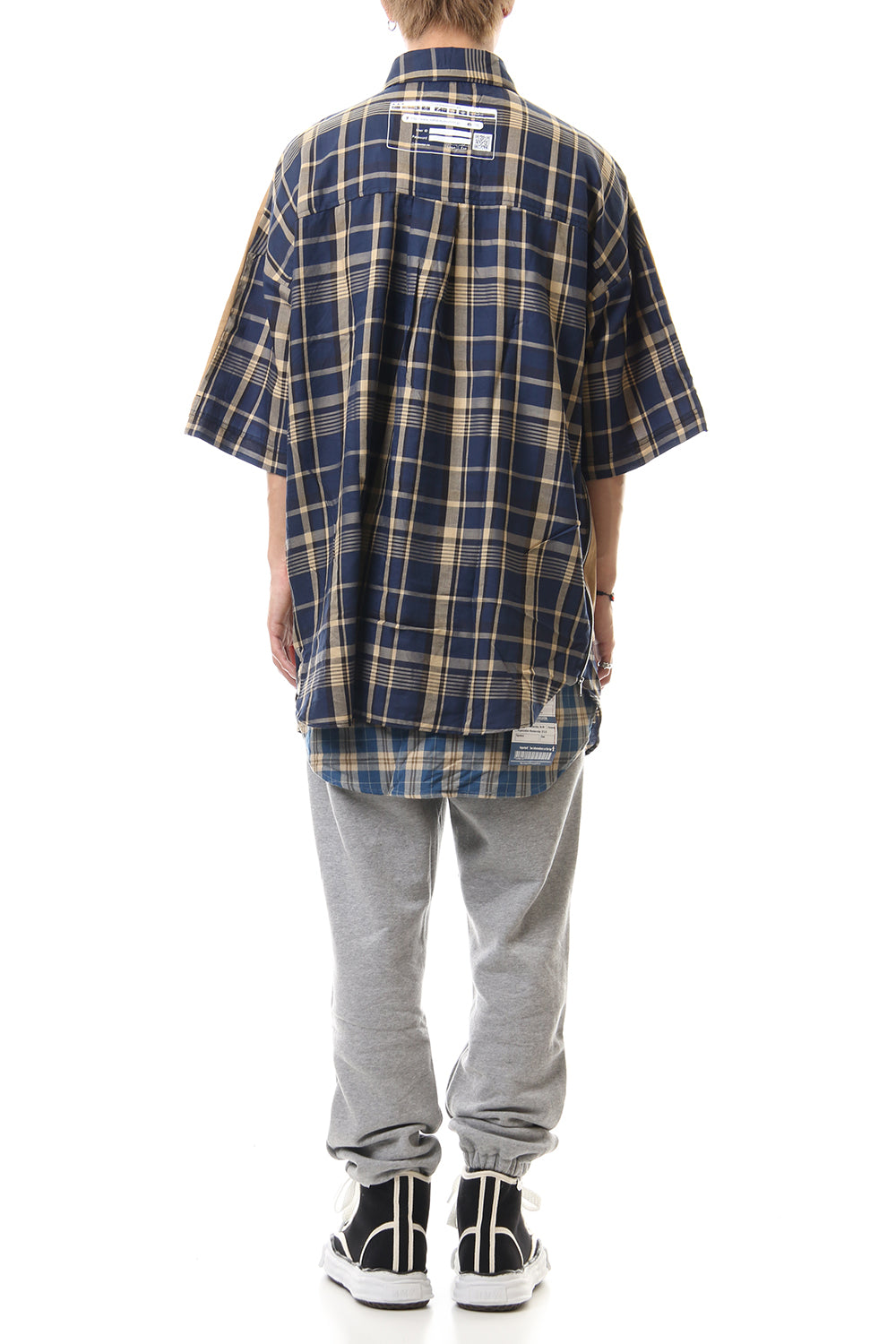 Shirt Docking Zip Slit T-shirt Beige