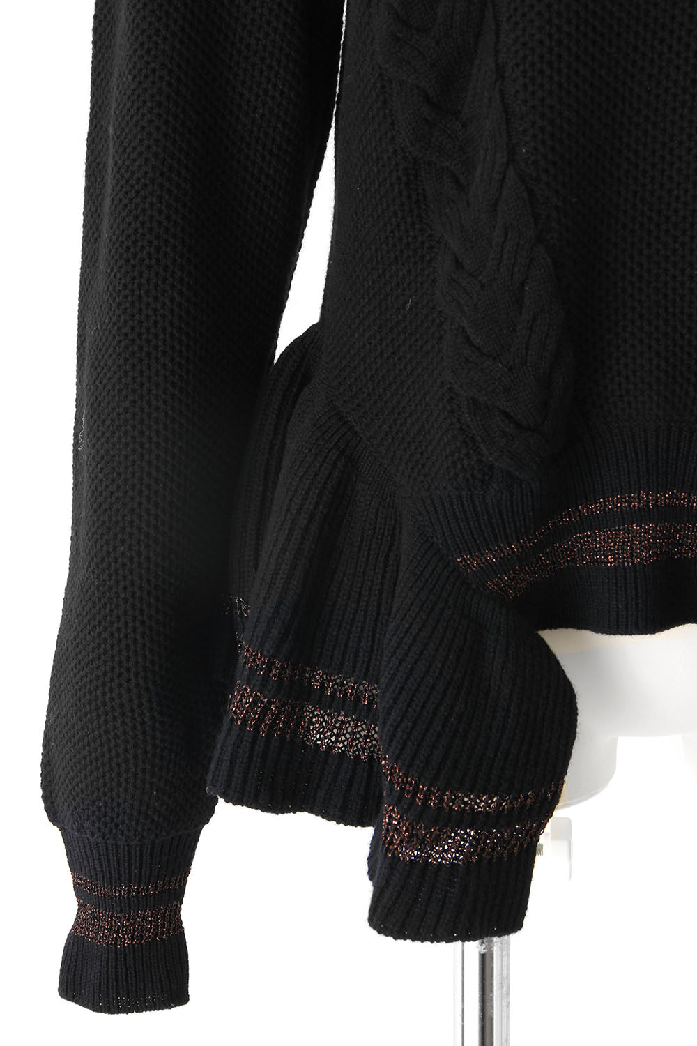 Ruffle Lace Up Knit - 17FK02