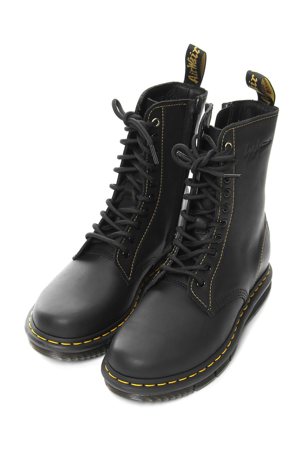 10 EYE CUBE FLEX Matte Black Leather Boots