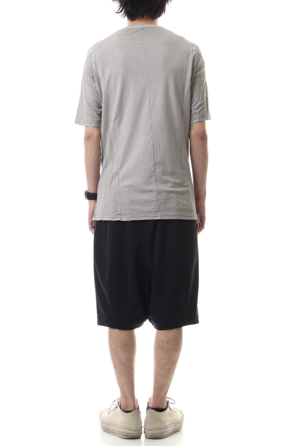 Short sleeve Japanese paper jersey Products dyed - White Gray