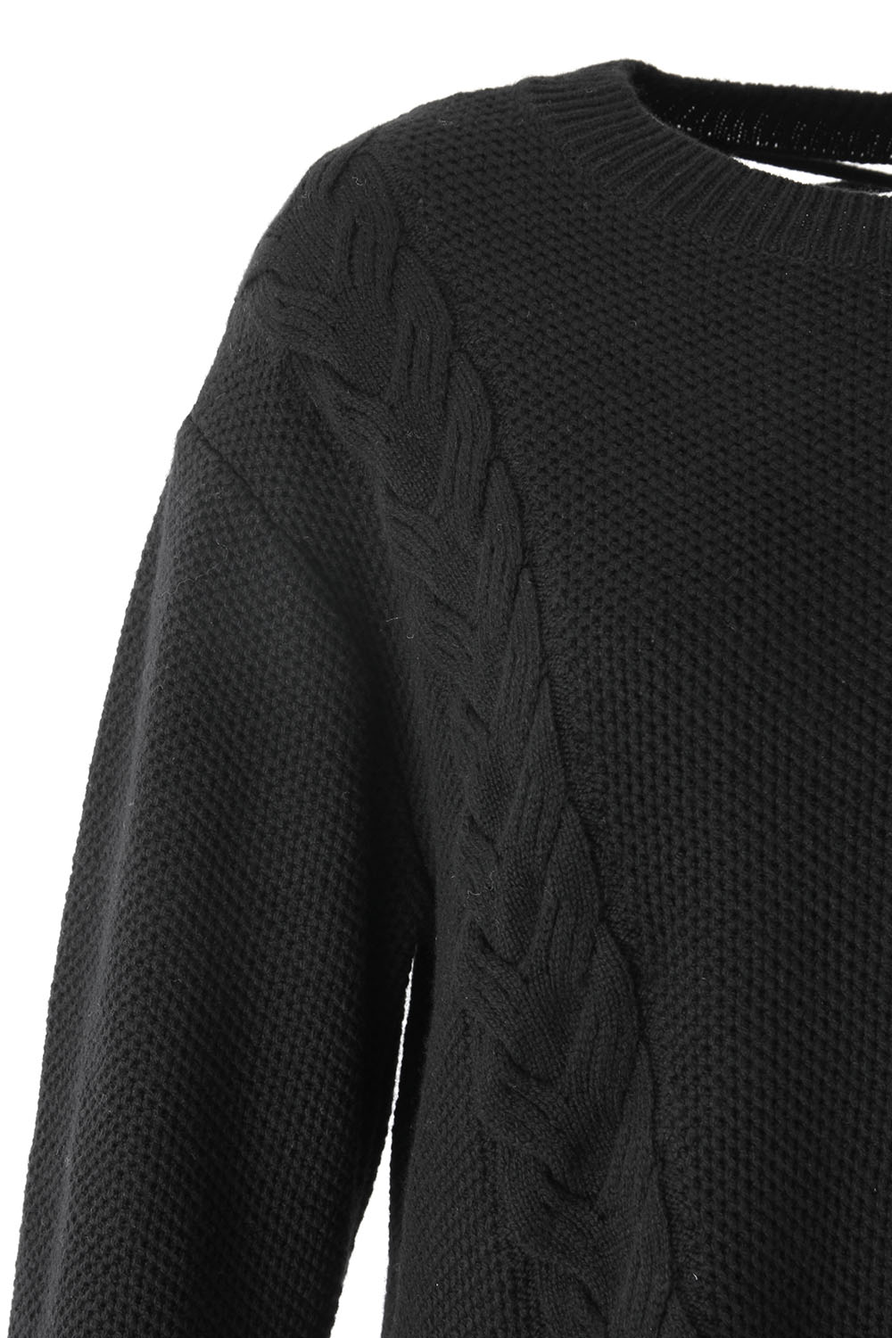 Ruffle Lace Up Knit - 17FK02