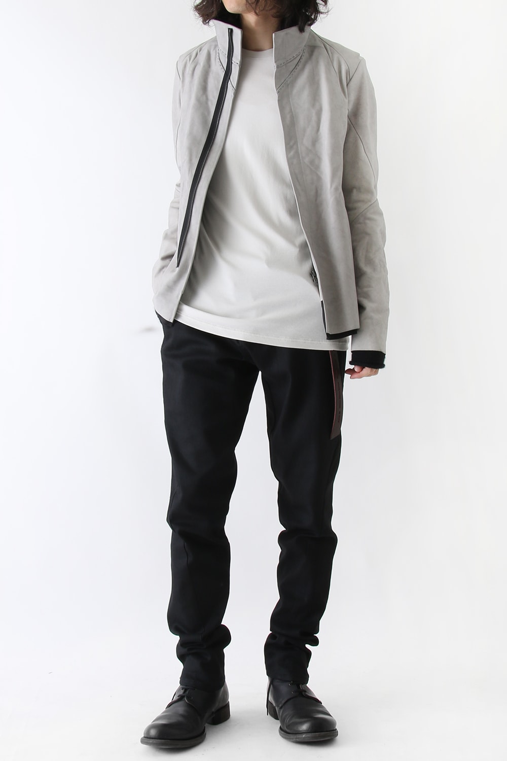 High Neck Jacket Calf Leather