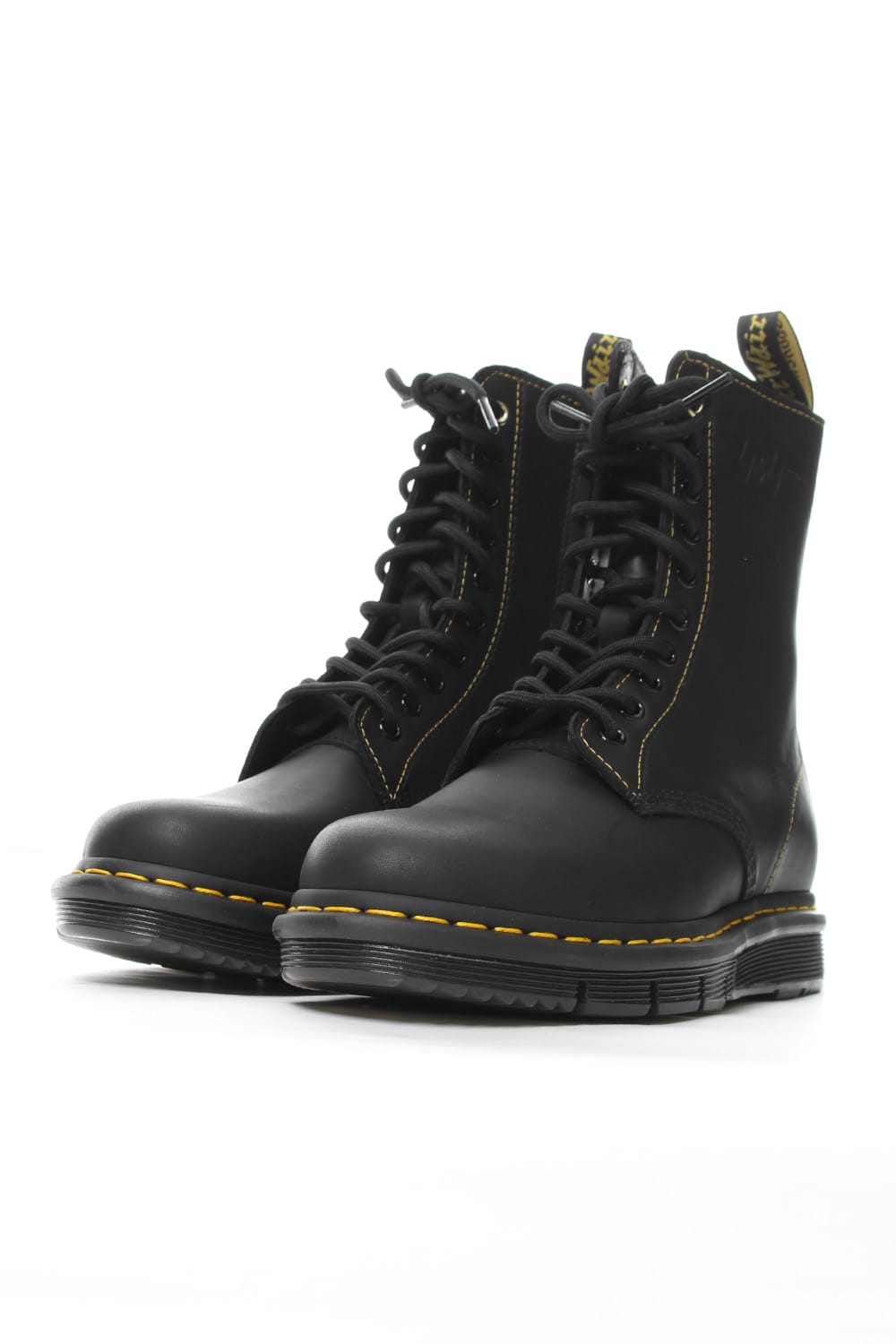 10 EYE CUBE FLEX Matte Black Leather Boots