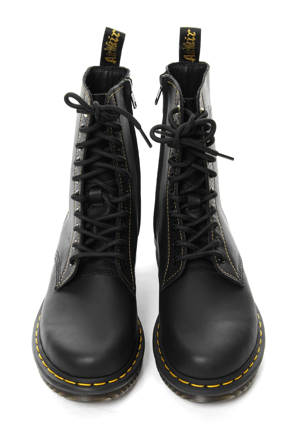 10 EYE CUBE FLEX Matte Black Leather Boots