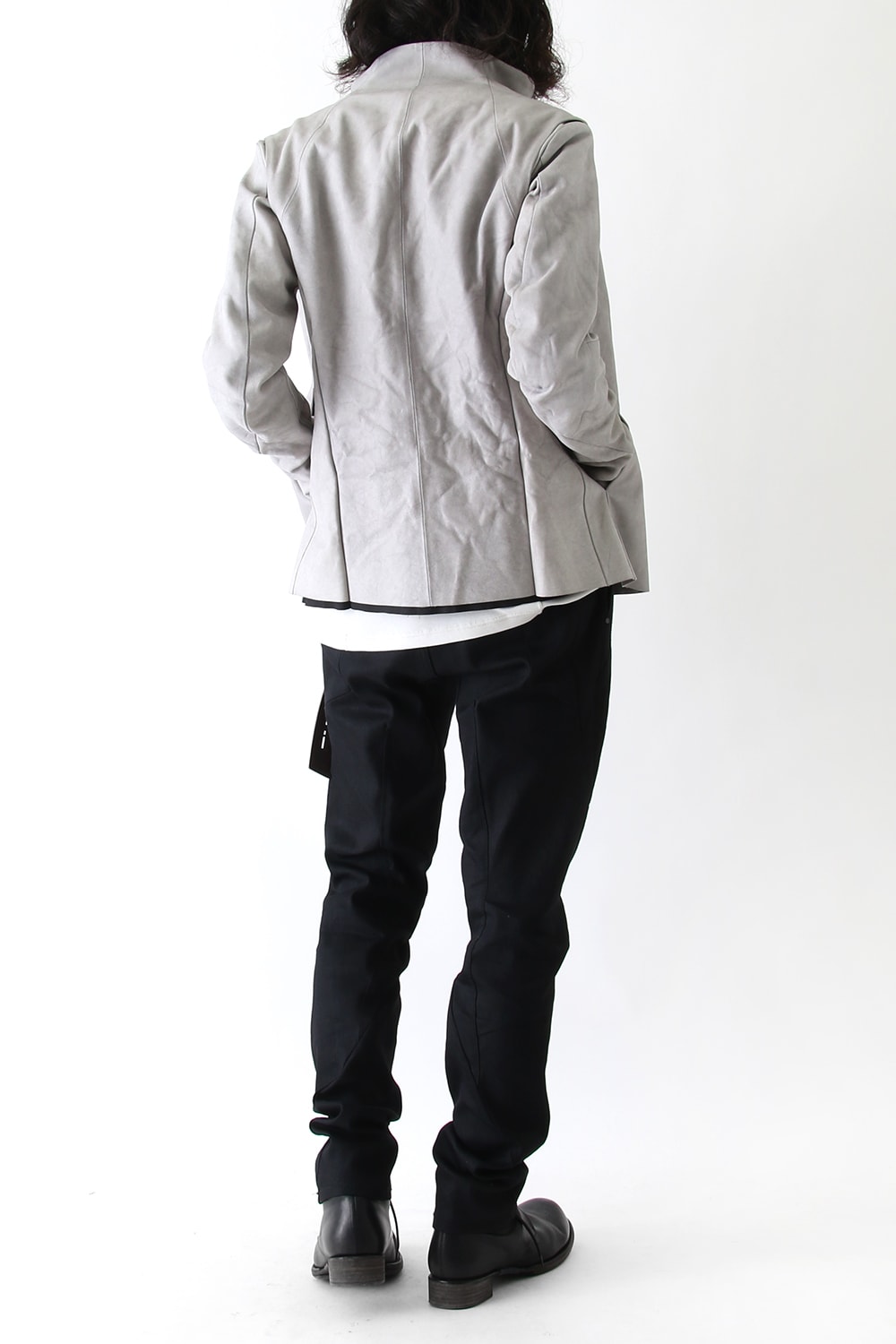 High Neck Jacket Calf Leather