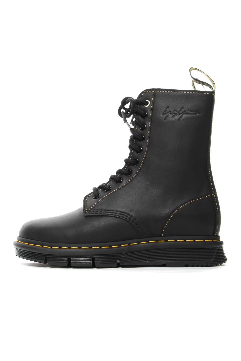 10 EYE CUBE FLEX Matte Black Leather Boots