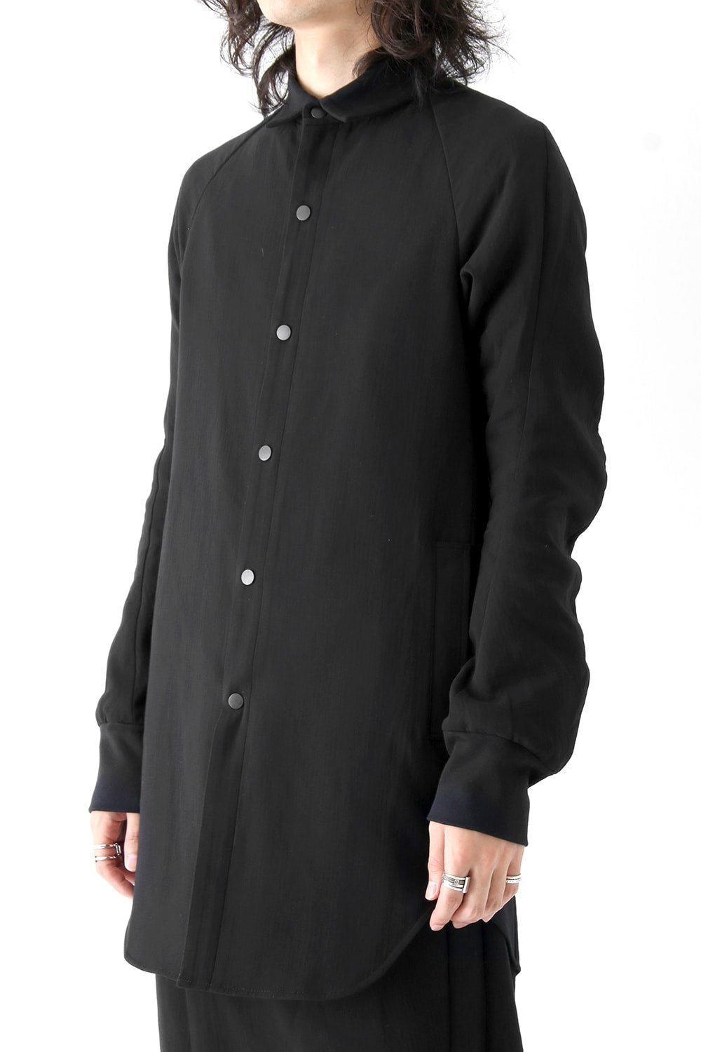 Long Shirt Triple Crepe Cotton