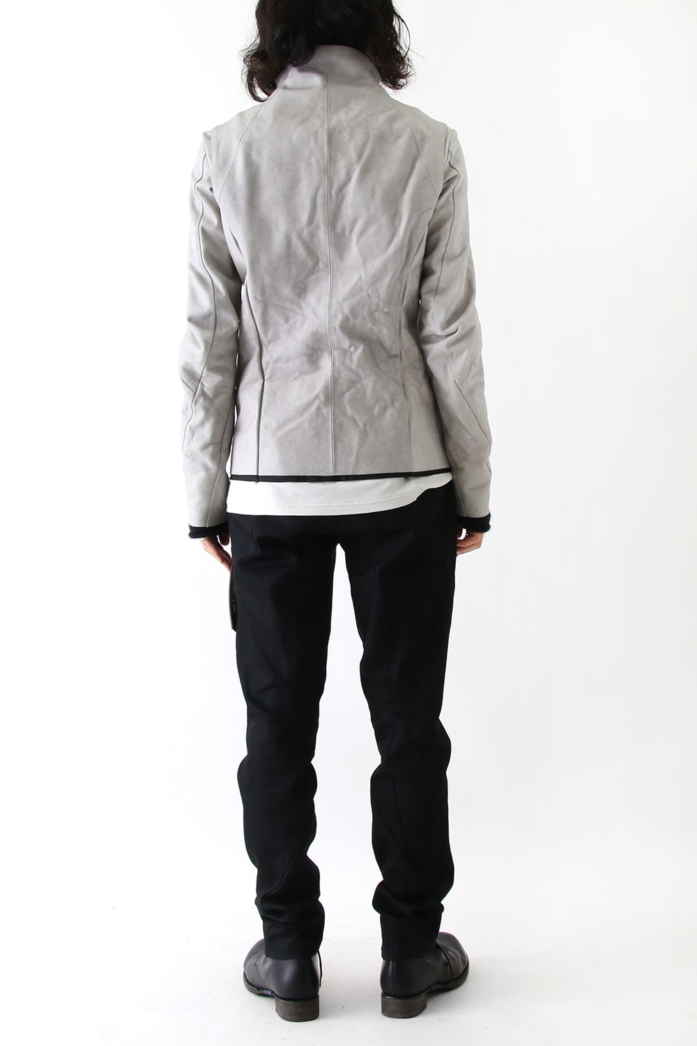 High Neck Jacket Calf Leather