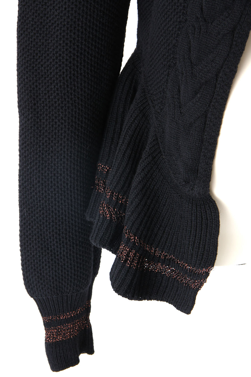 Ruffle Lace Up Knit - 17FK02