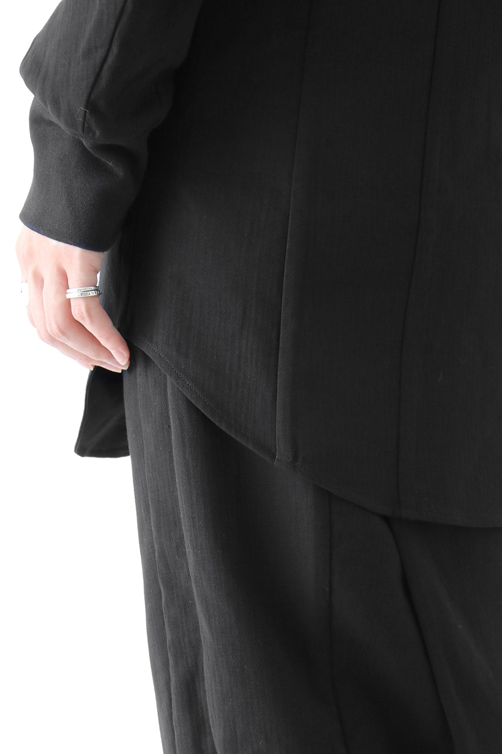 Long Shirt Triple Crepe Cotton