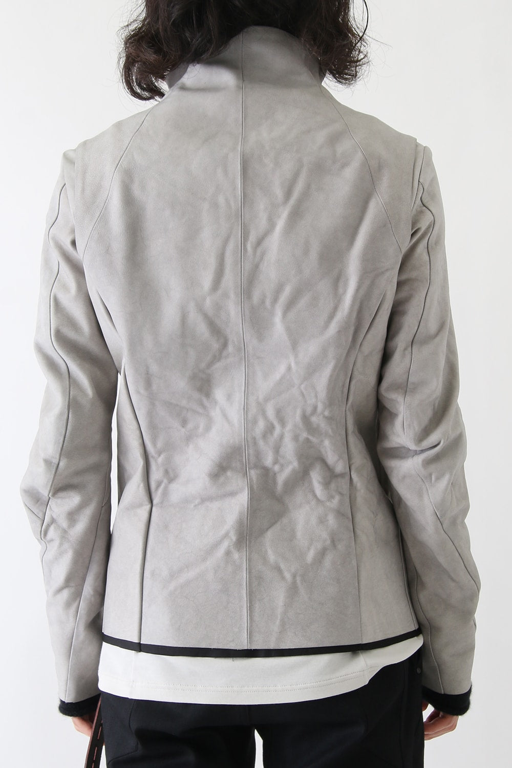 High Neck Jacket Calf Leather