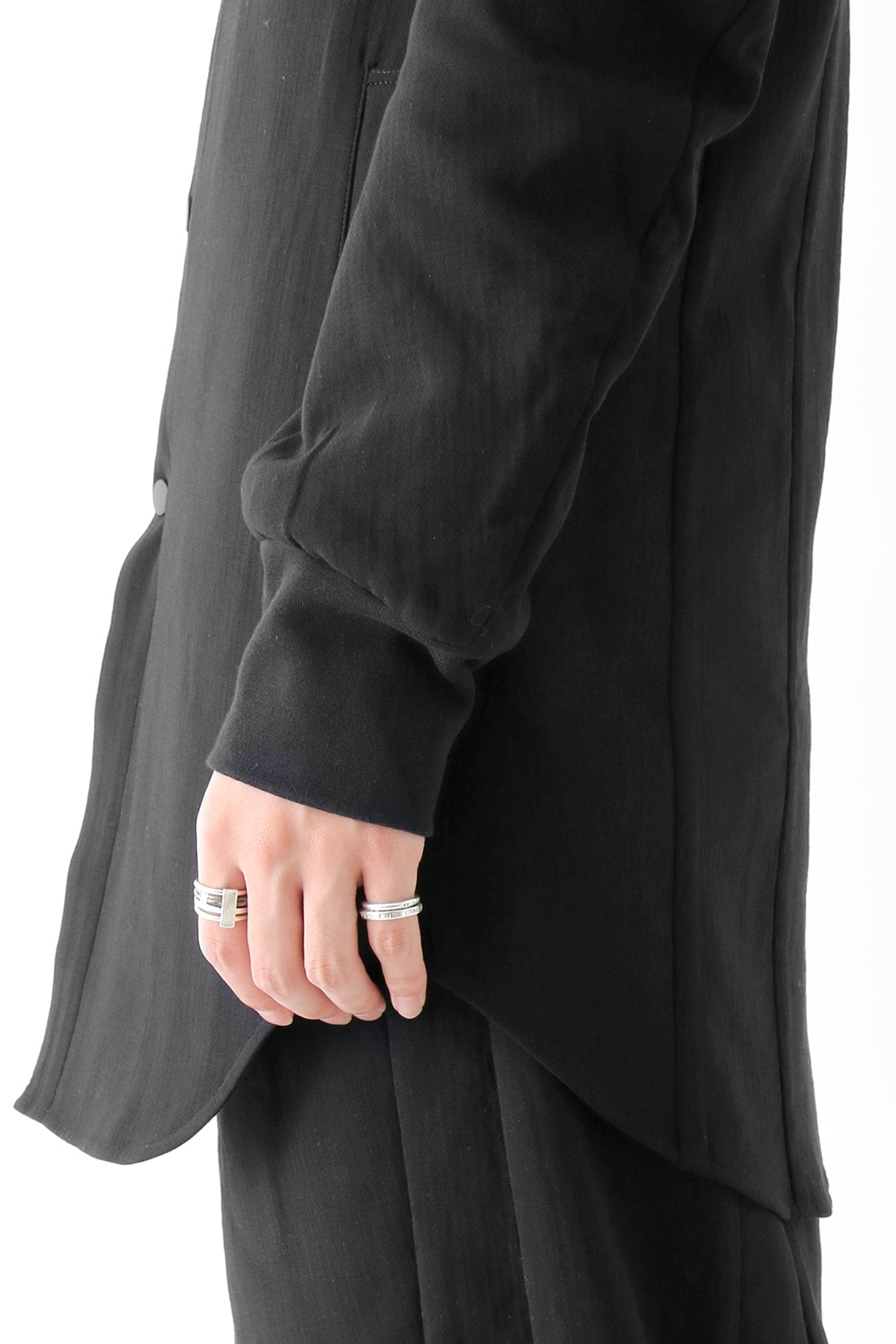 Long Shirt Triple Crepe Cotton