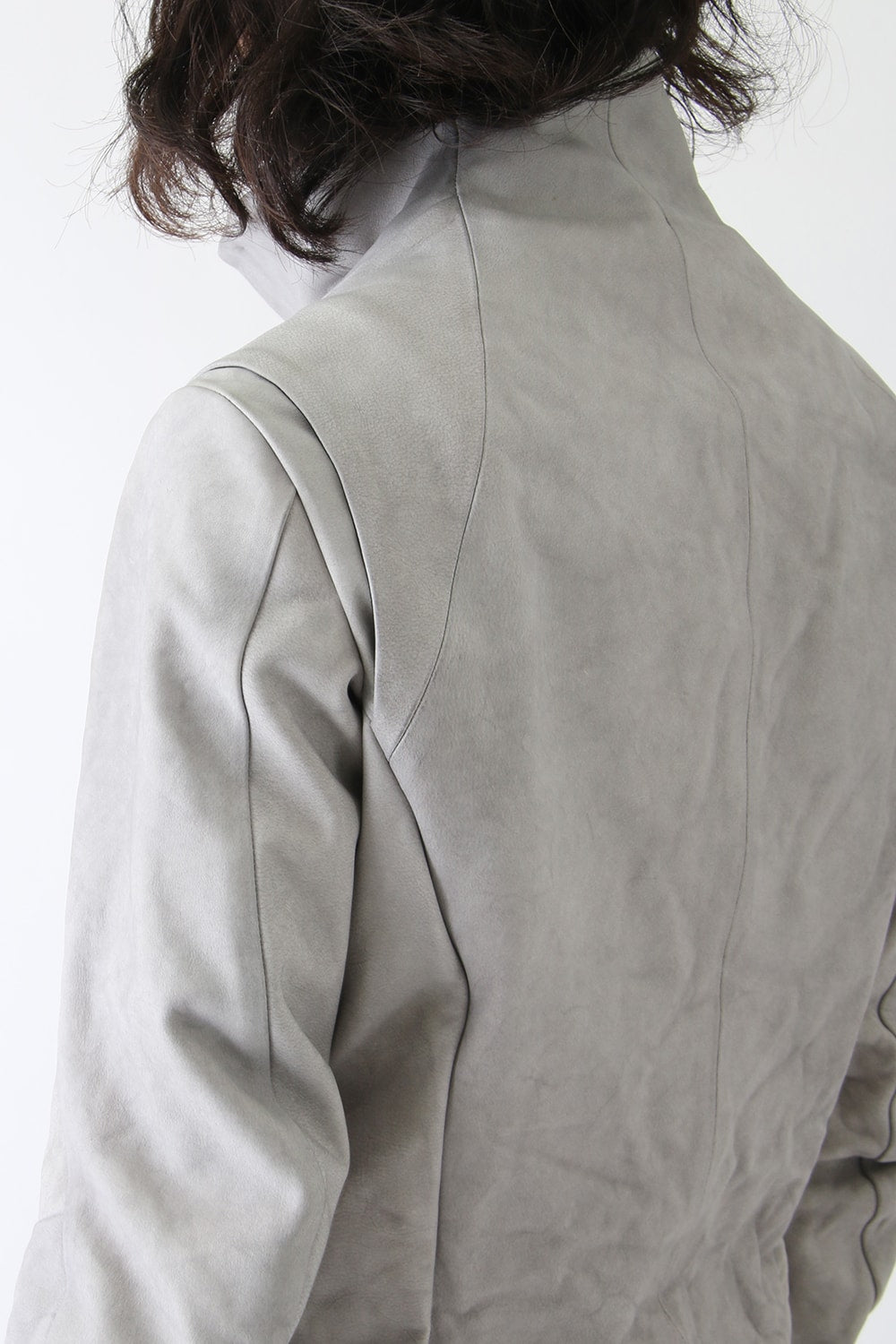 High Neck Jacket Calf Leather