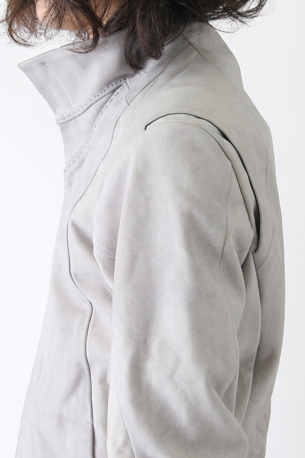 High Neck Jacket Calf Leather