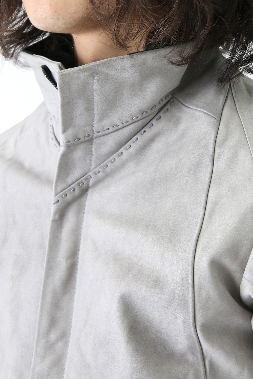 High Neck Jacket Calf Leather