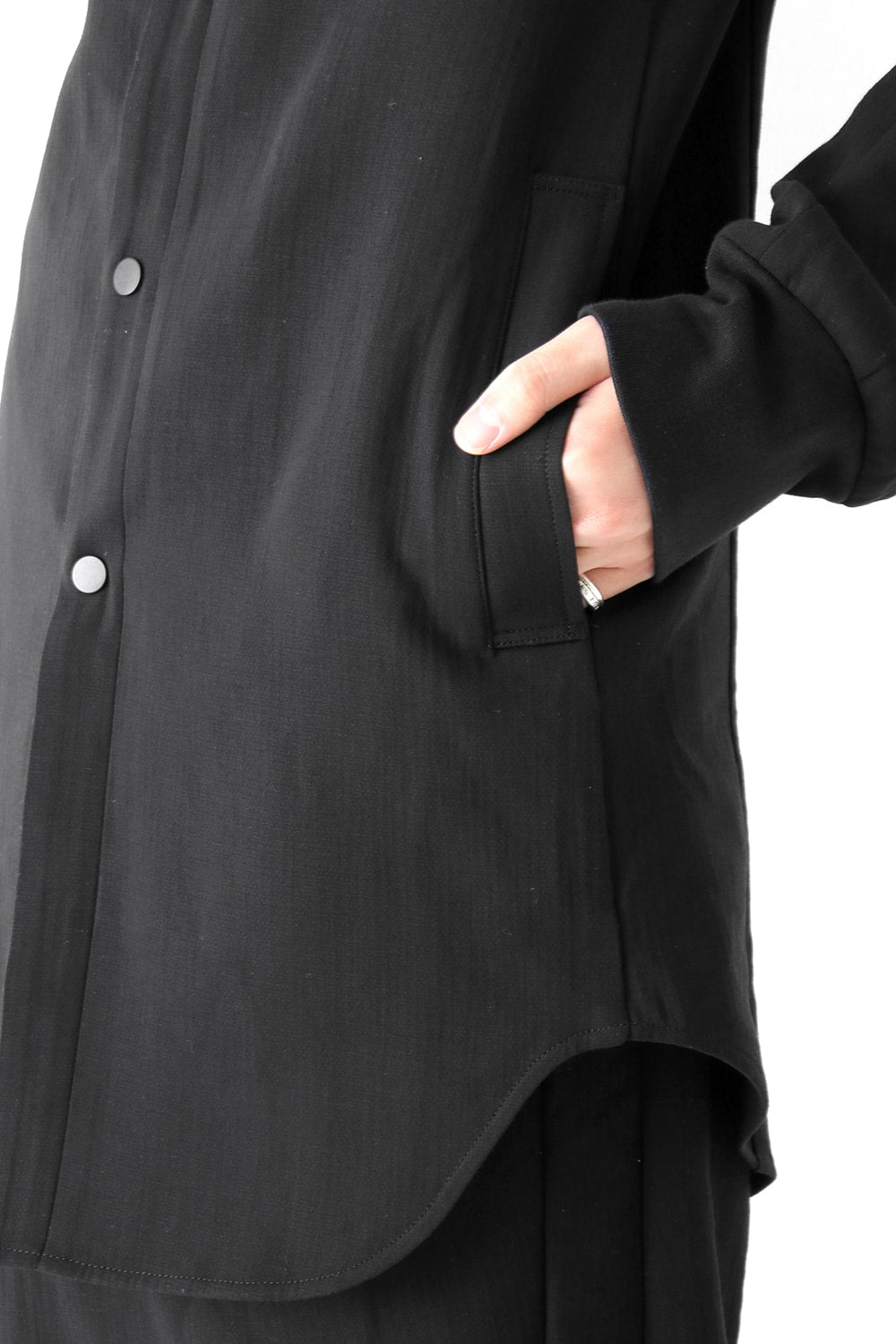 Long Shirt Triple Crepe Cotton