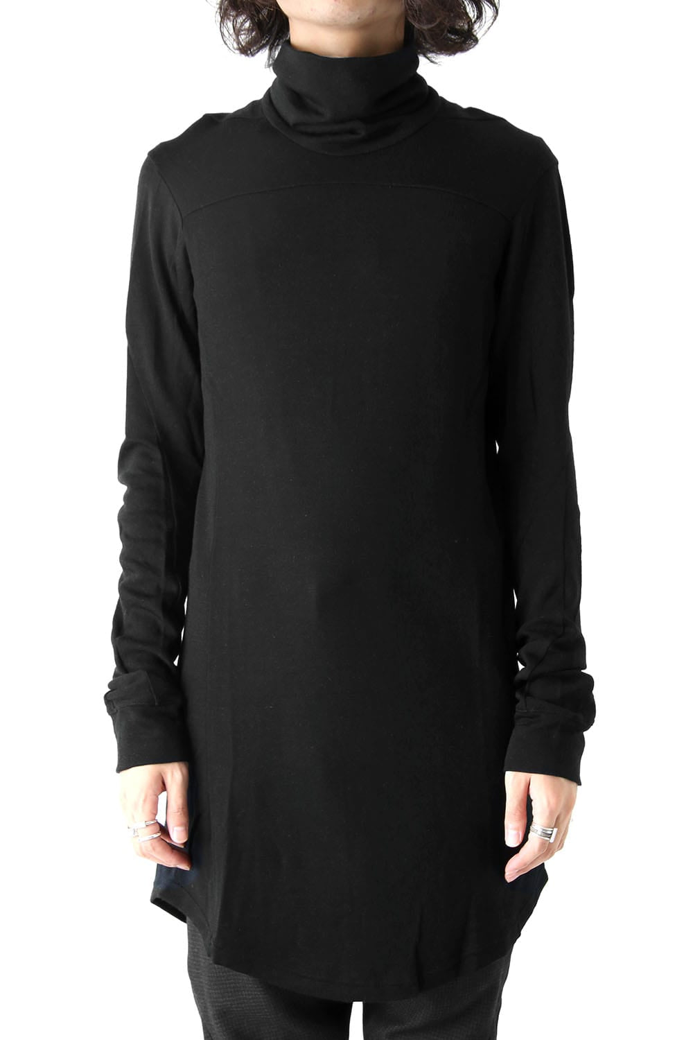 High Neck Long Sleeve Wool & Rayon
