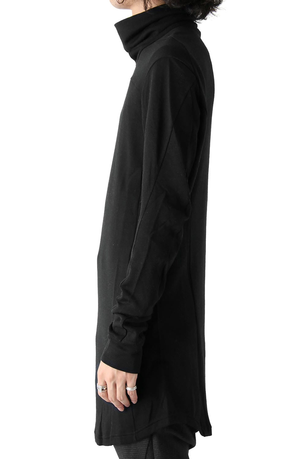 High Neck Long Sleeve Wool & Rayon