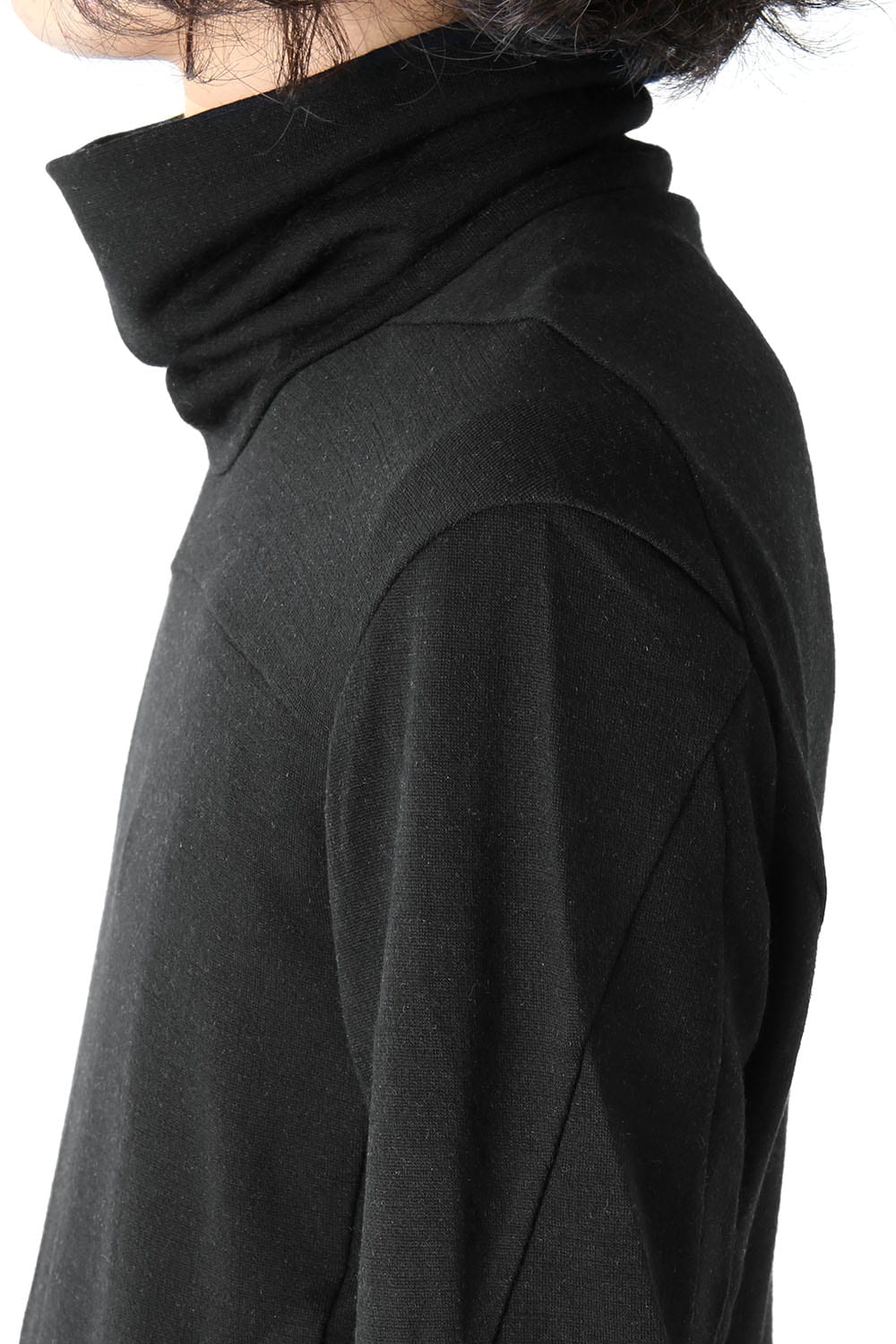 High Neck Long Sleeve Wool & Rayon