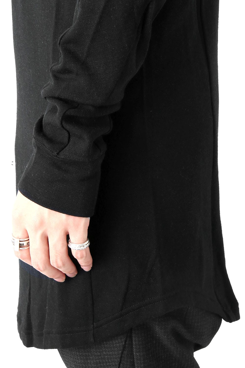 High Neck Long Sleeve Wool & Rayon