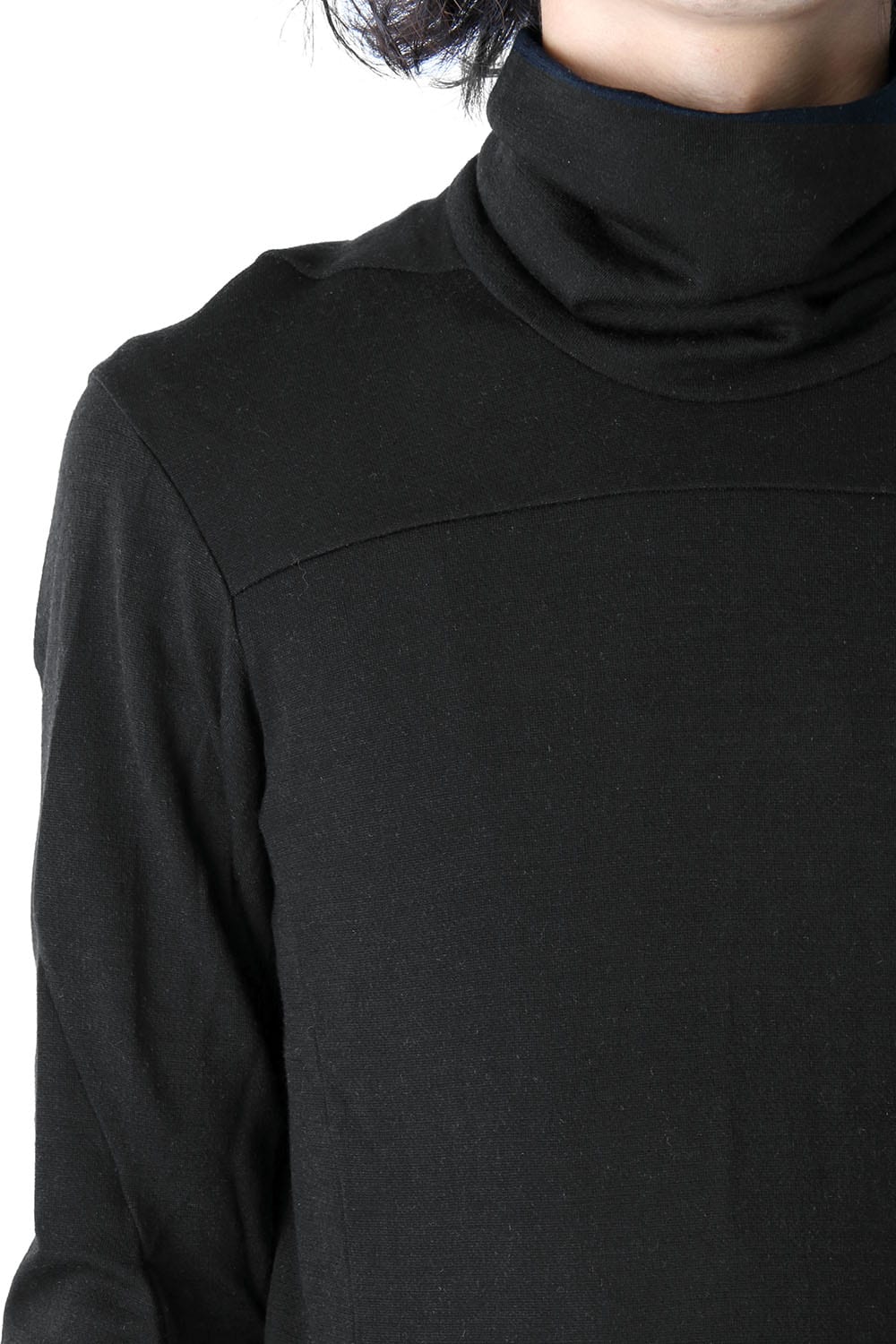 High Neck Long Sleeve Wool & Rayon