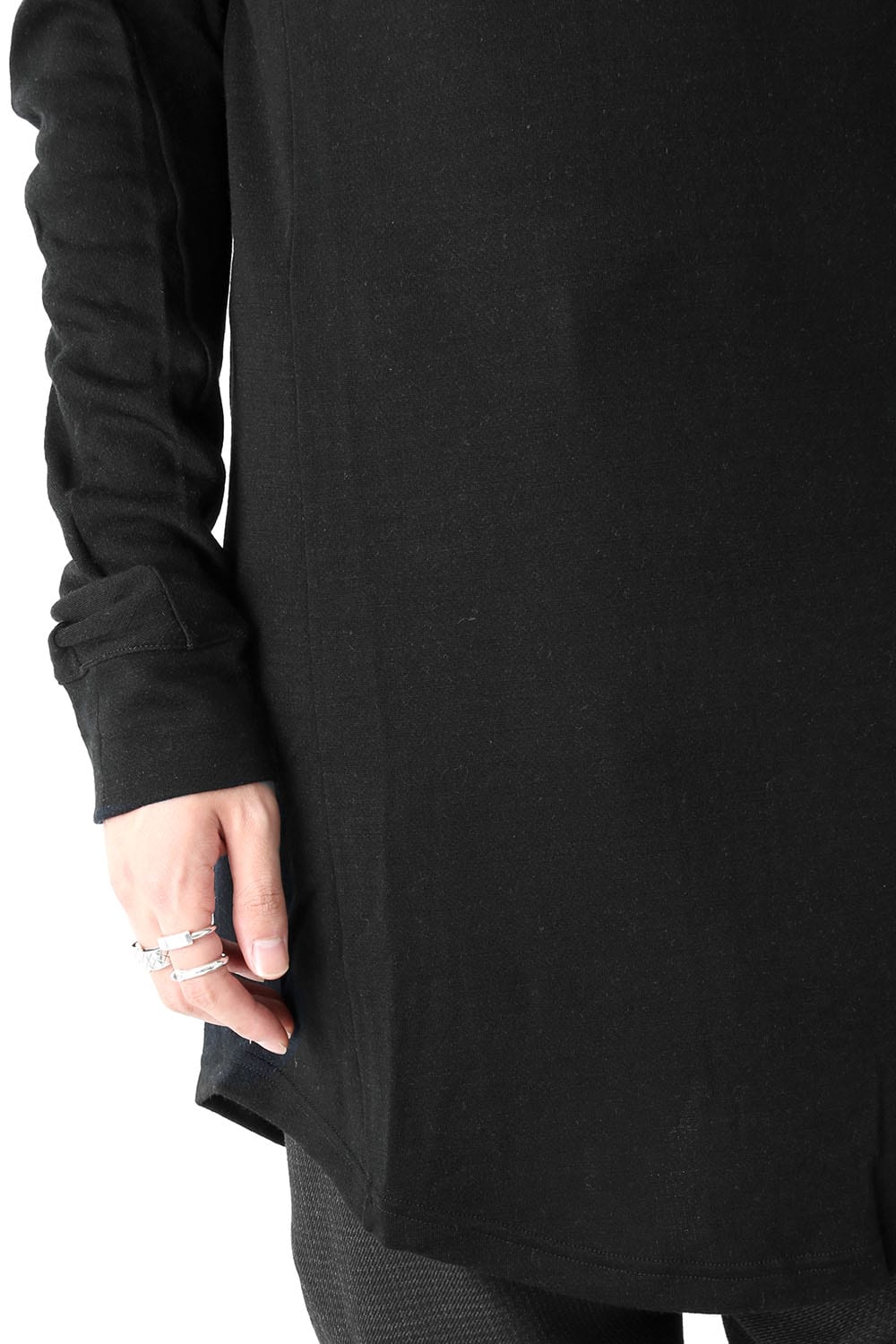 High Neck Long Sleeve Wool & Rayon