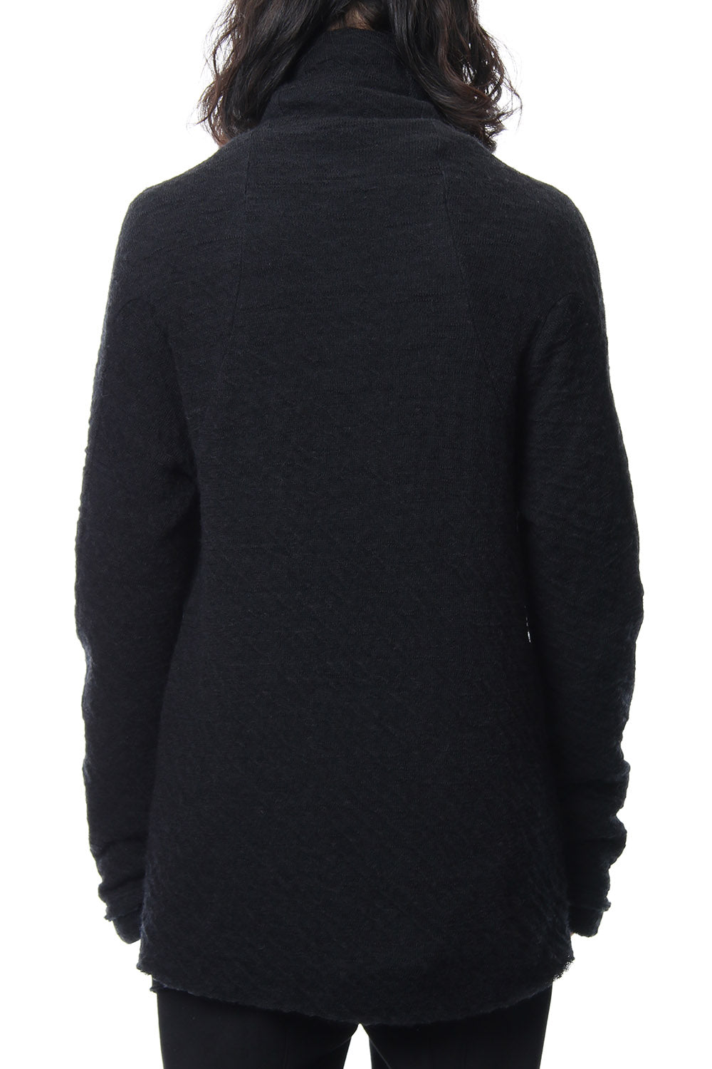 Norway wool dual-layered fabric high neck pullover