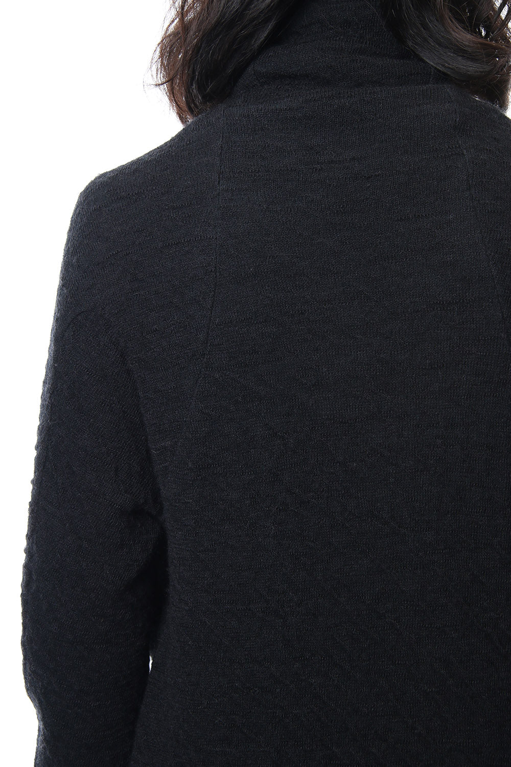 Norway wool dual-layered fabric high neck pullover