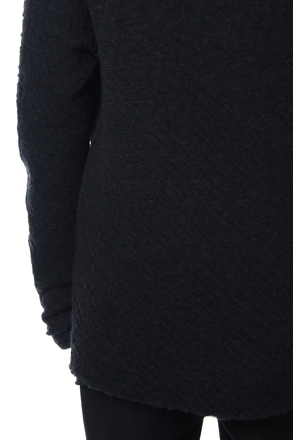 Norway wool dual-layered fabric high neck pullover
