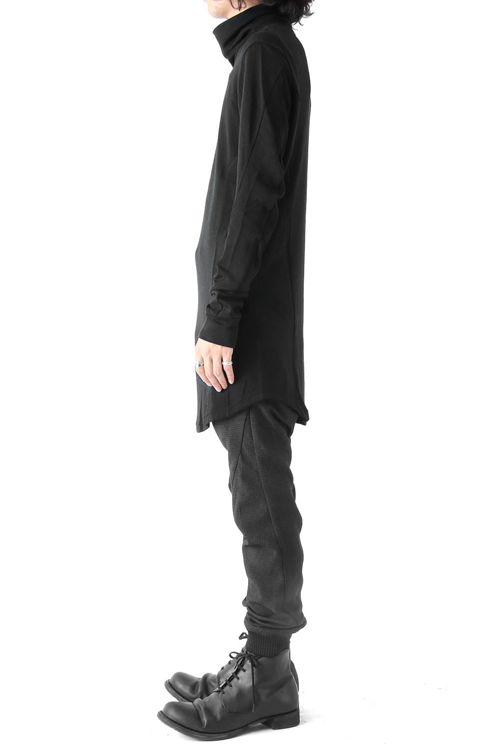 High Neck Long Sleeve Wool & Rayon