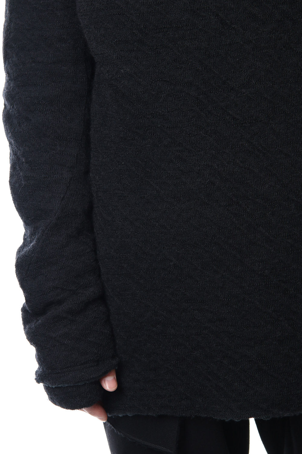 Norway wool dual-layered fabric high neck pullover