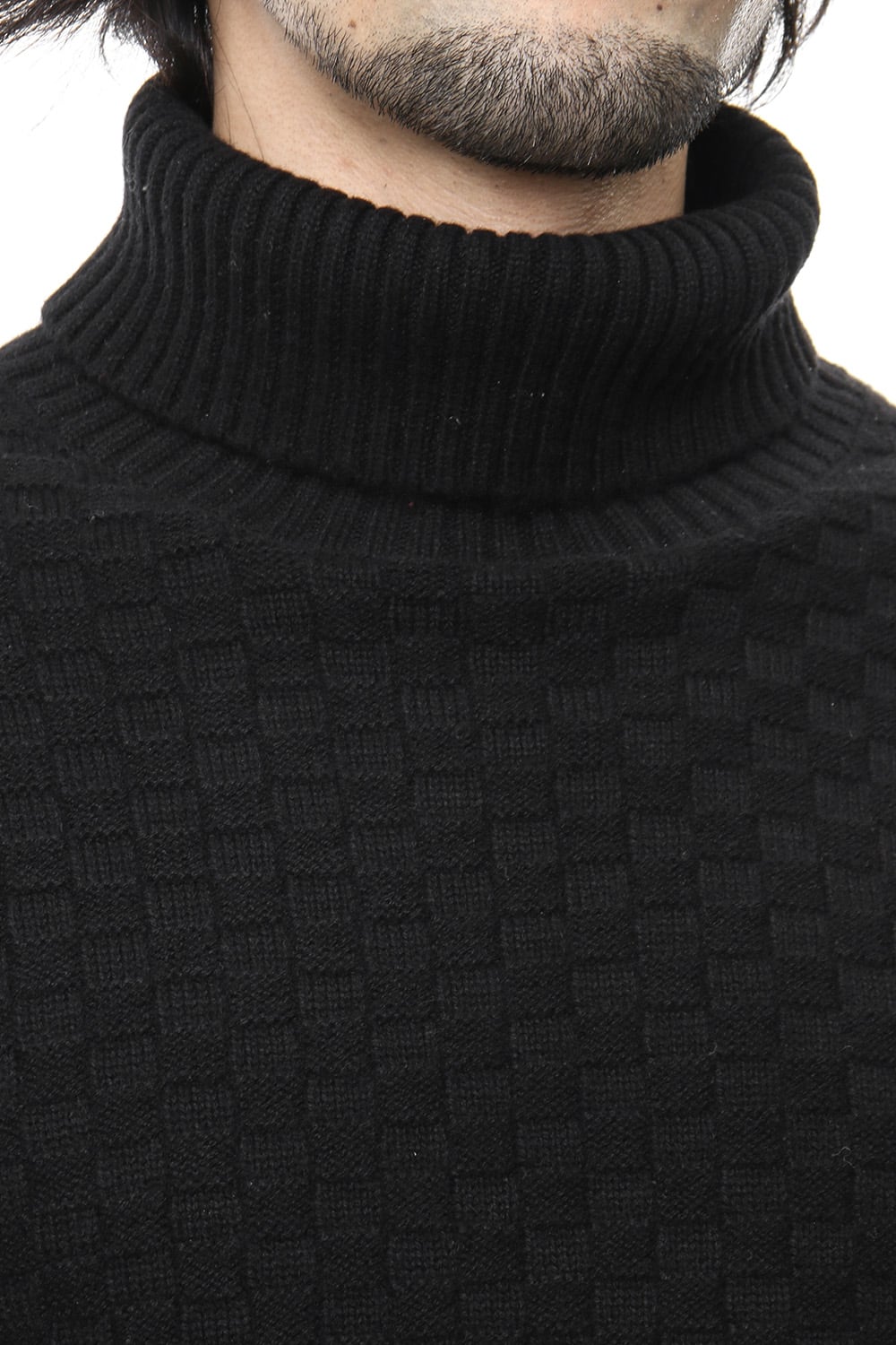 5GG Wool Cotton Long Knit RB-041 Black