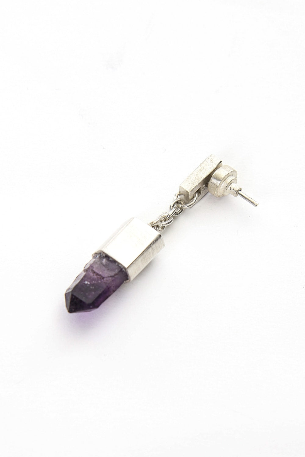 Talisman Dangle Earring (Brandberg Amethyst Quartz)