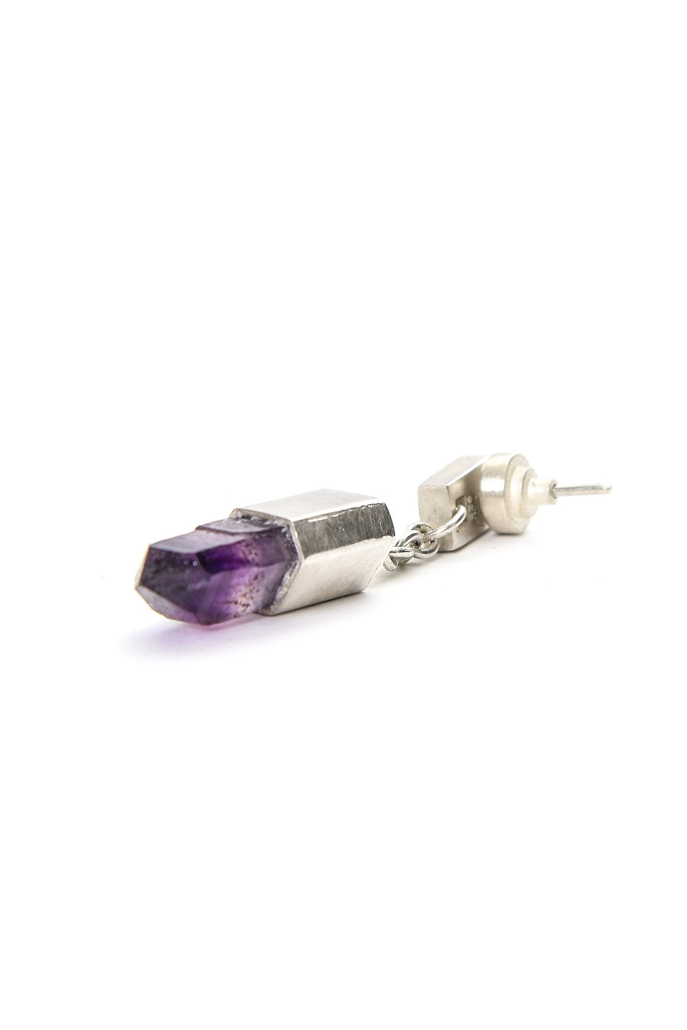 Talisman Dangle Earring (Brandberg Amethyst Quartz)