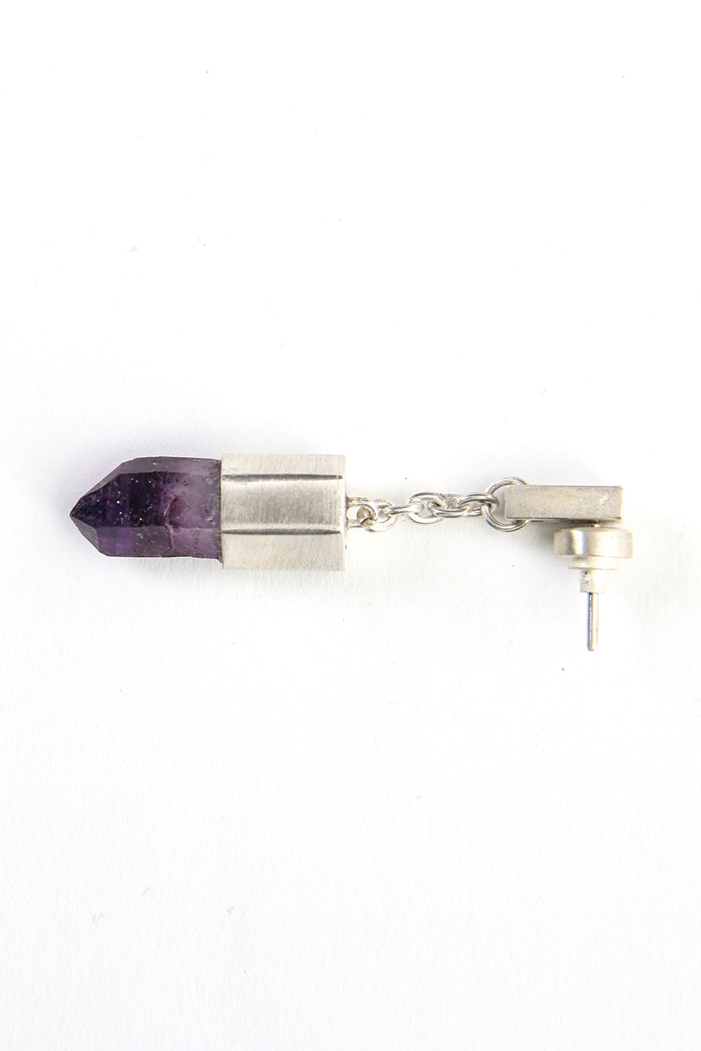 Talisman Dangle Earring (Brandberg Amethyst Quartz)