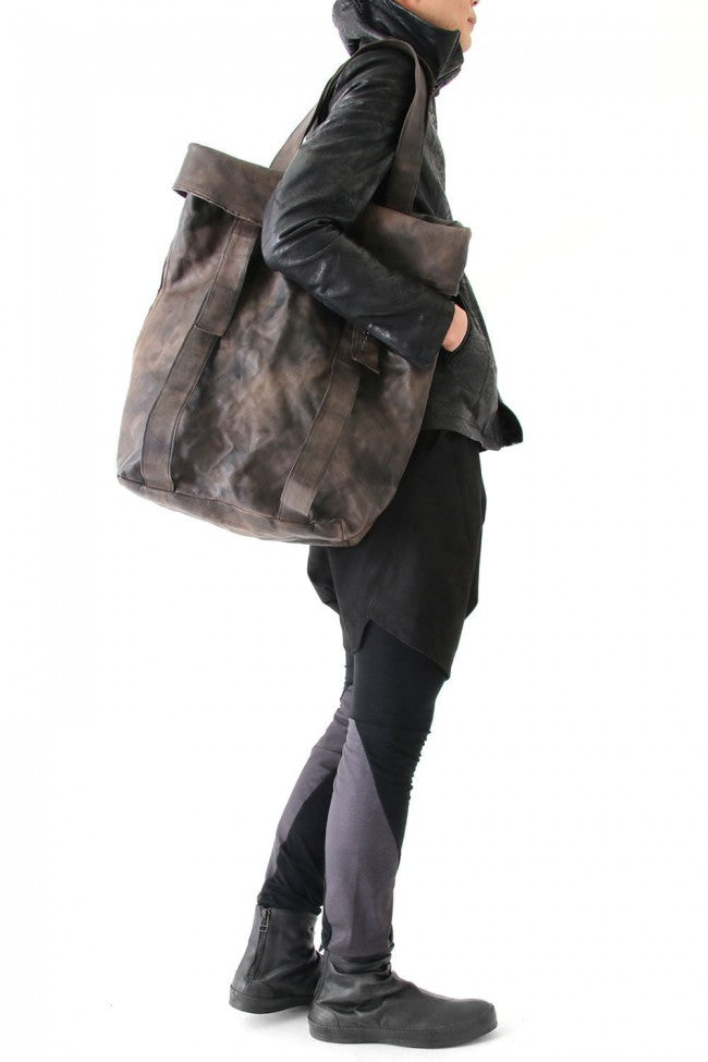 LEATHER 2WAY TOTE BAG CALLIGRAPHY