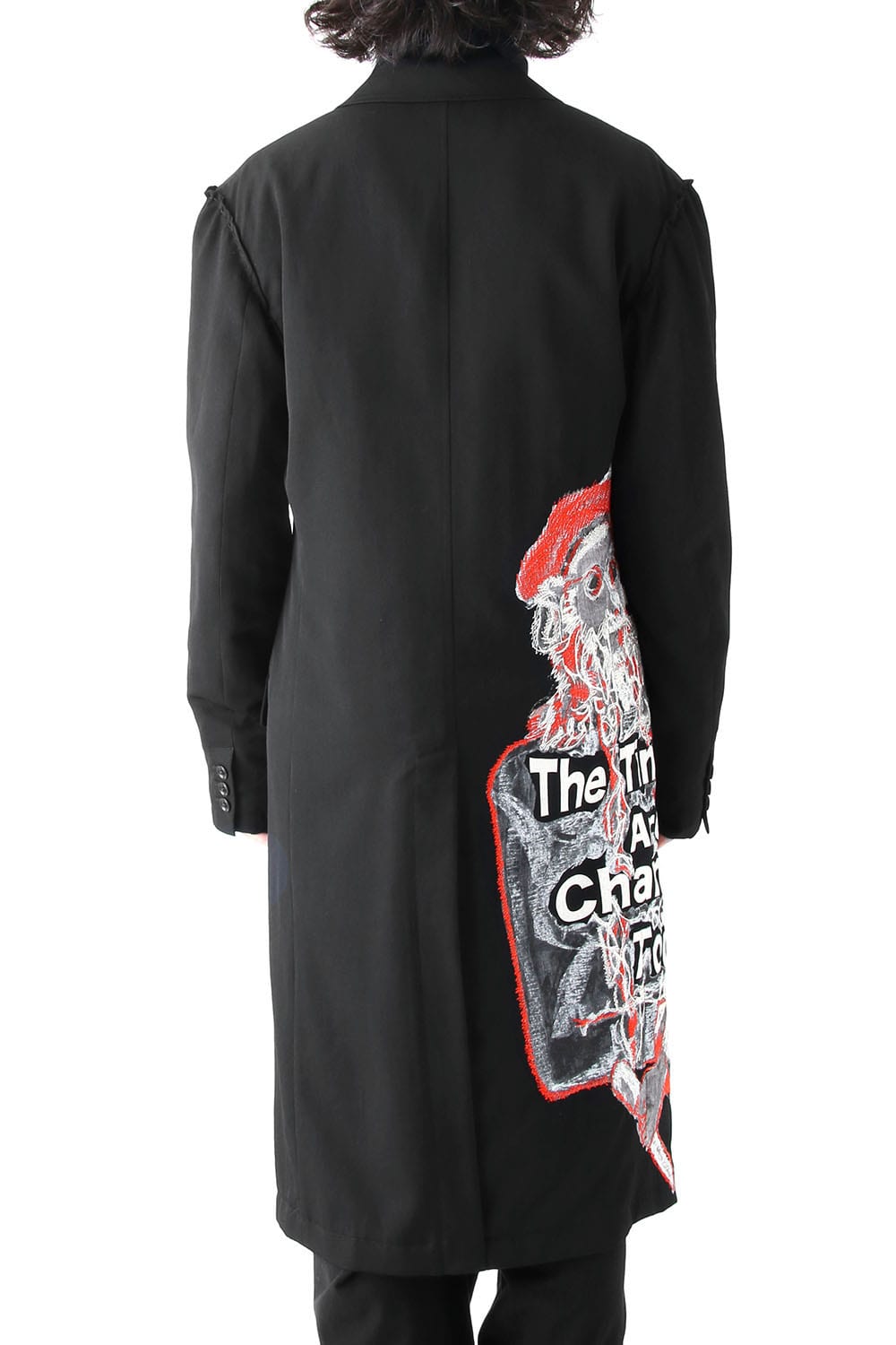 Print Embroidery Long Jacket