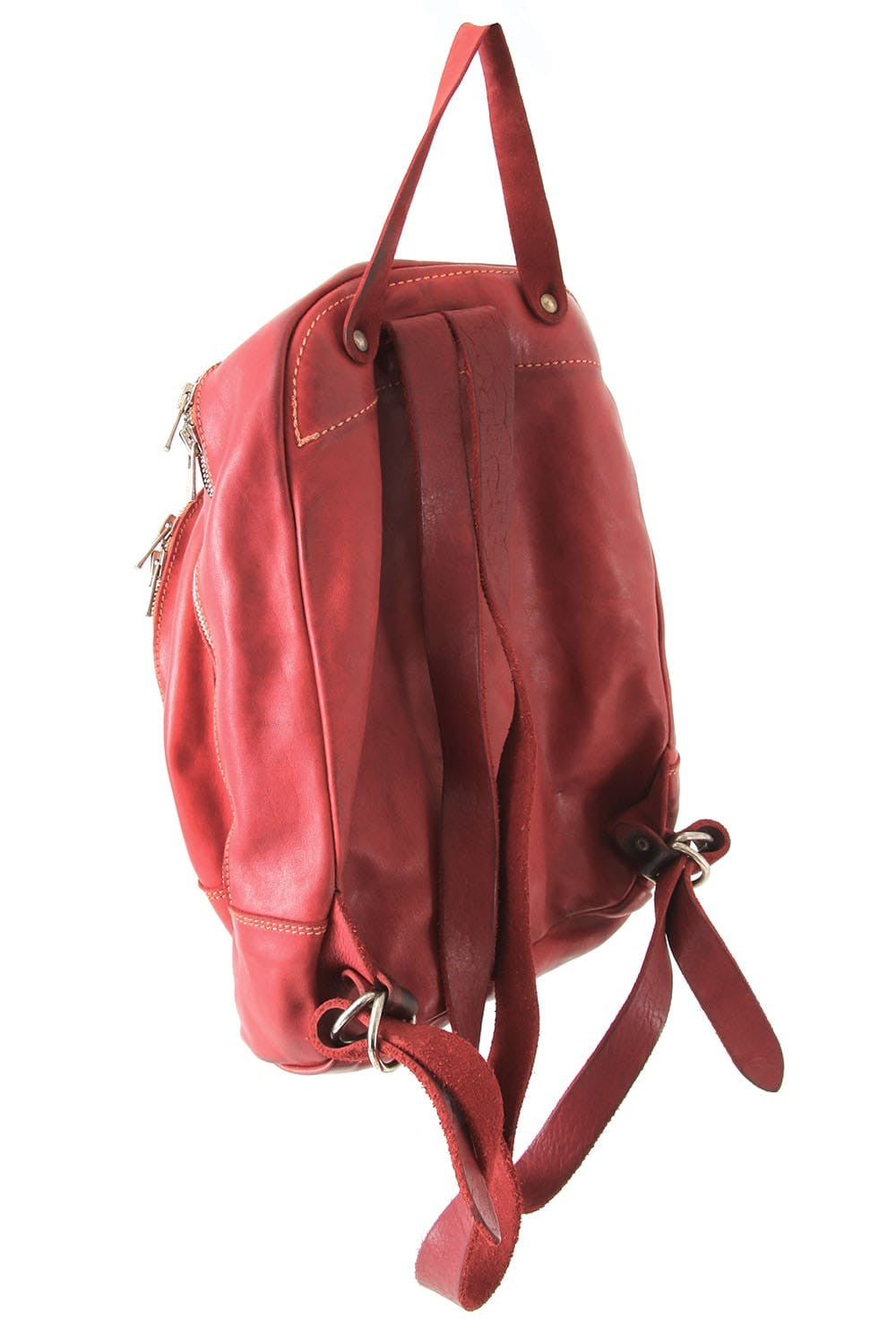 Soft Horse Leather Back Pack - DBP05 - RED