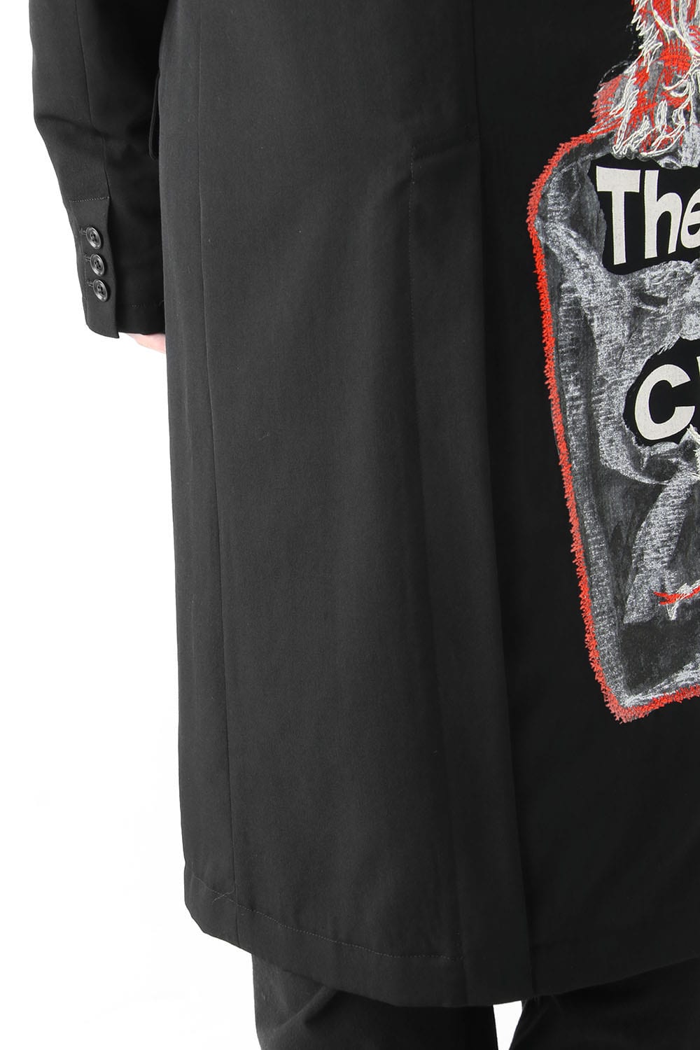 Print Embroidery Long Jacket