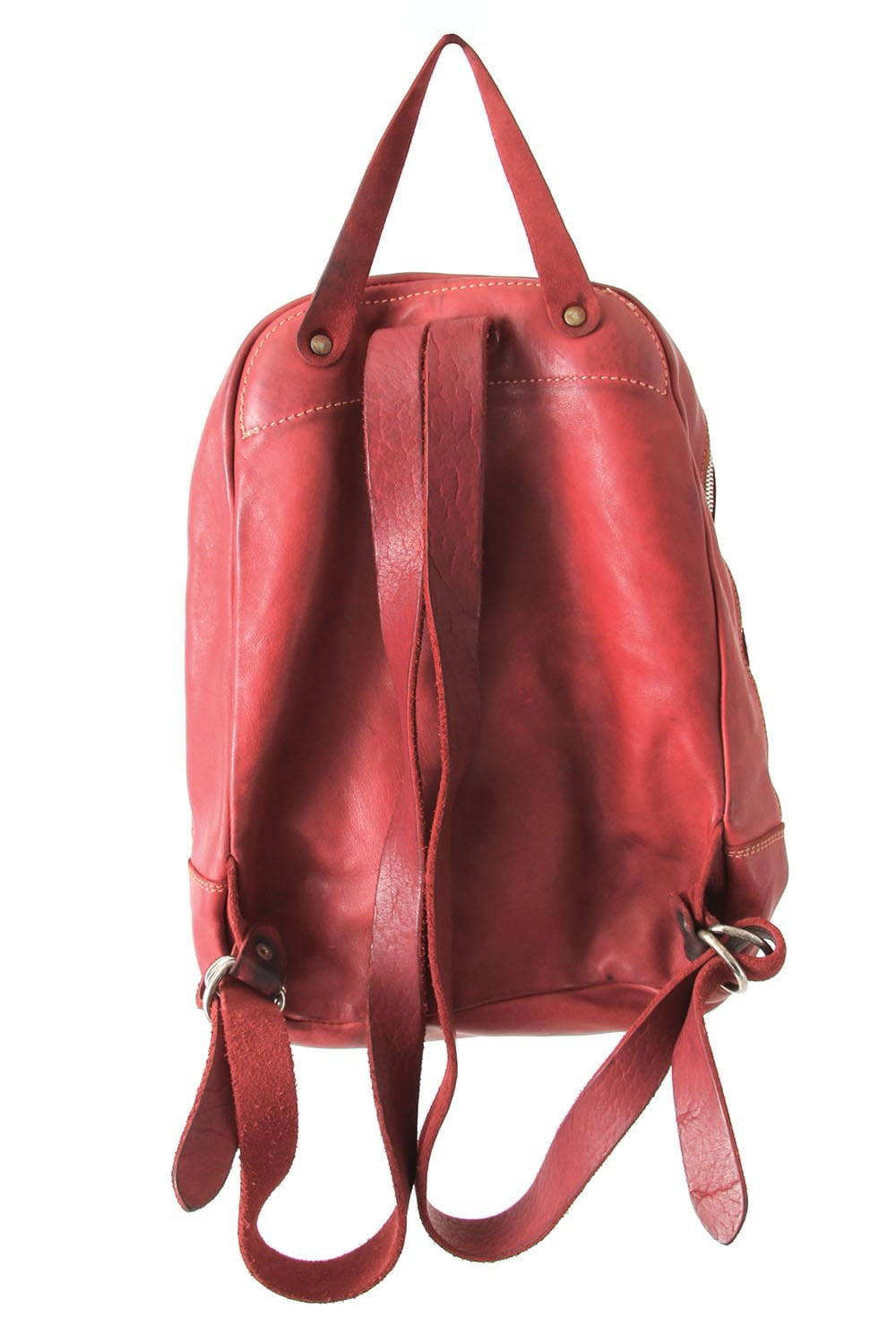 Soft Horse Leather Back Pack - DBP05 - RED