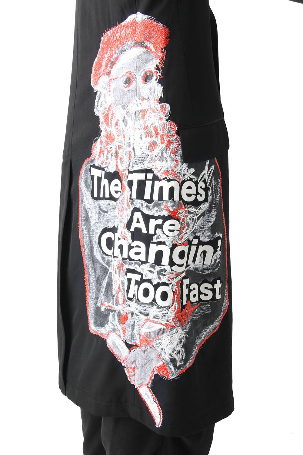 Print Embroidery Long Jacket