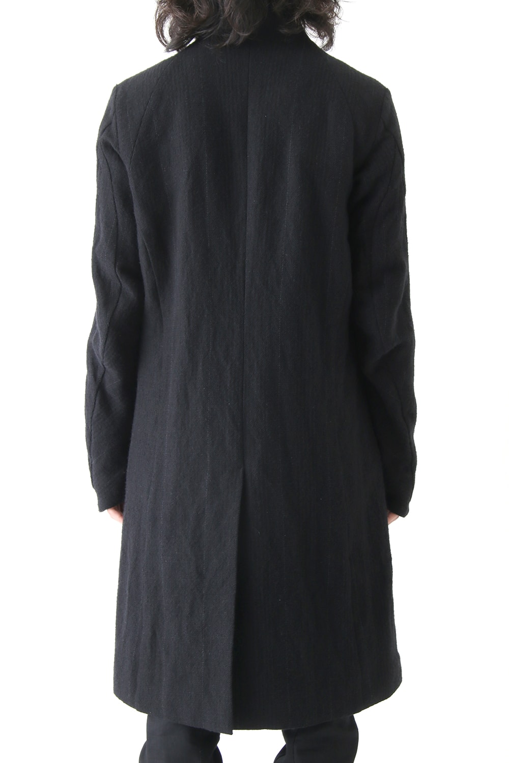 Coat Silk Linen Wool Stripe