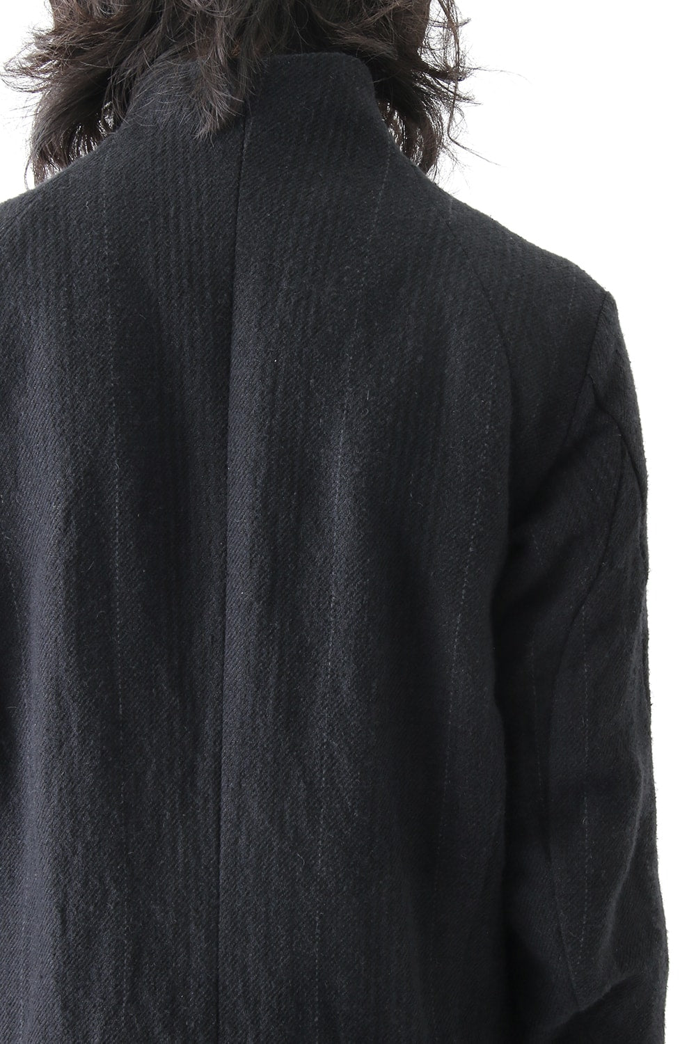 Coat Silk Linen Wool Stripe