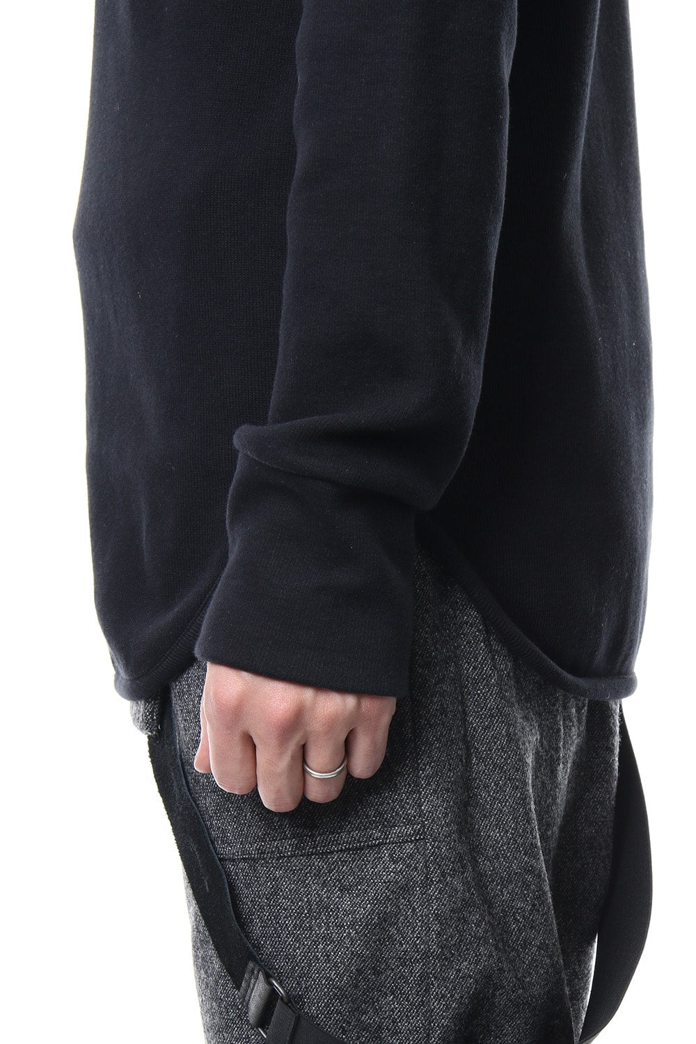 Double Face Shift Turtle neck L/S RB-013 Black