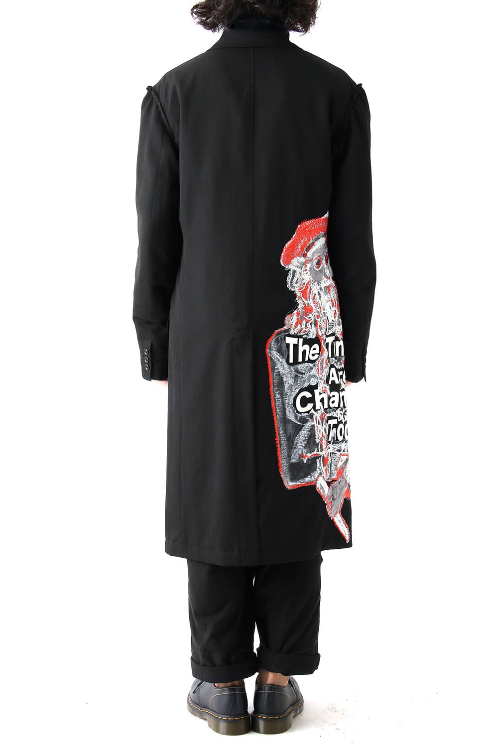 Print Embroidery Long Jacket